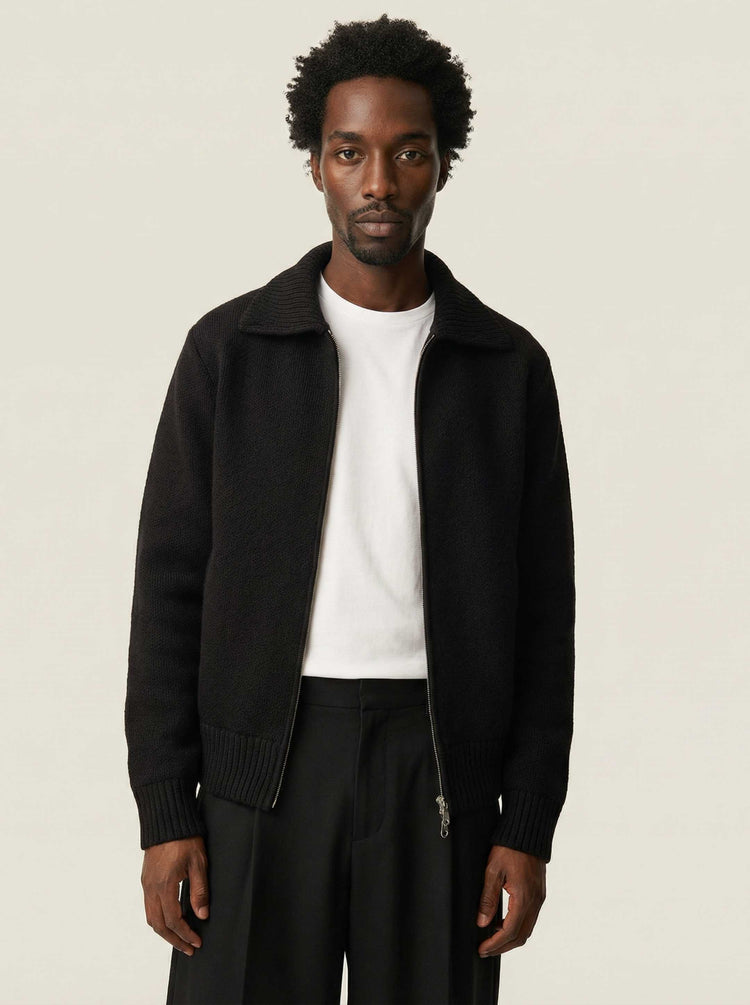 The Knitted Bomber Anthracite Black Image