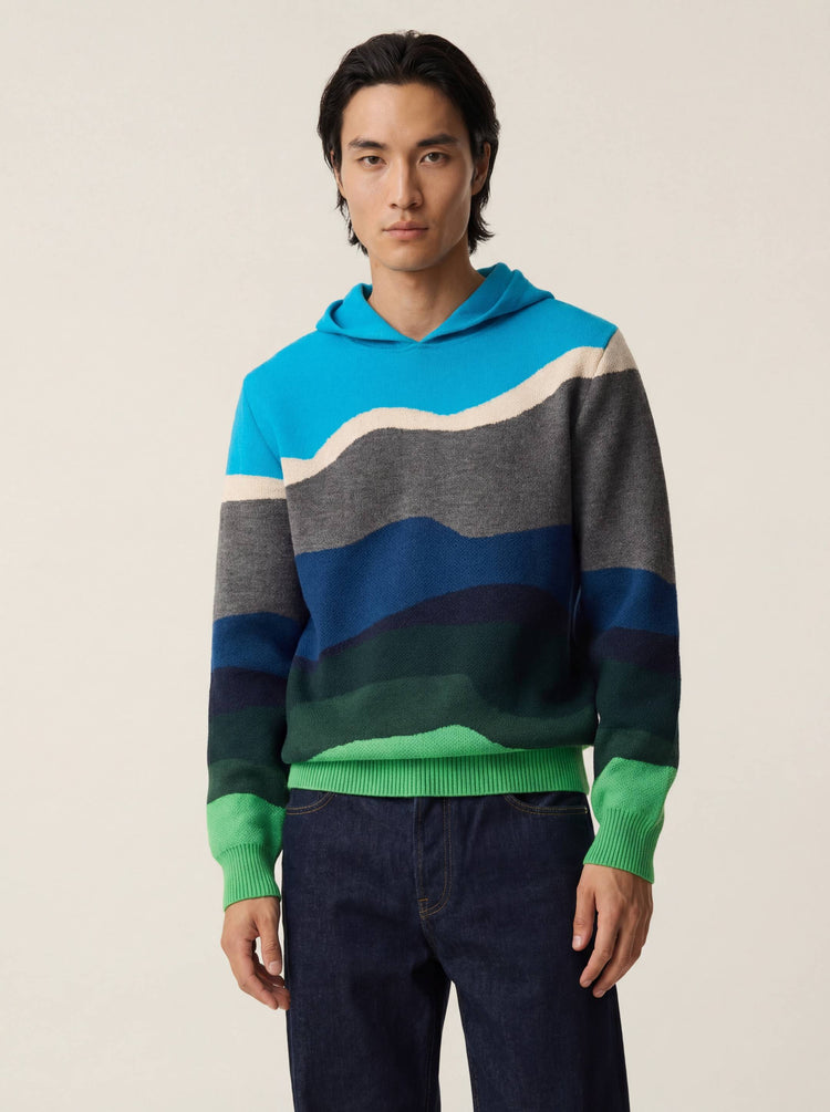 The Sheepscape Hoodie Turquoise Blue Image