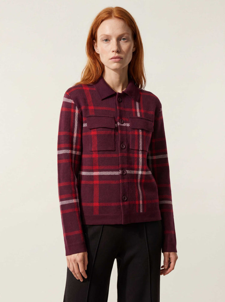 The Plaid Over Shirt Konini Burgundy Image