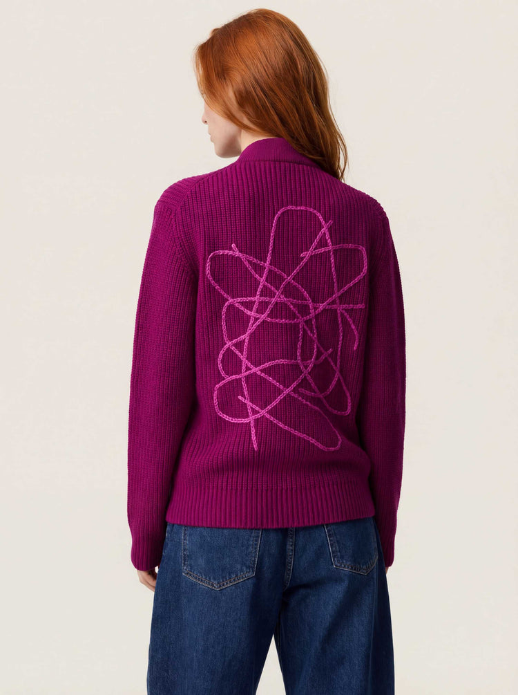 The Smit Mark Cardigan Royal Purple Image