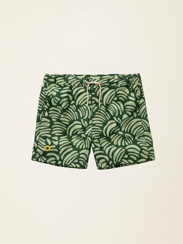 The Merino Swim Shorts Green Tropic Image