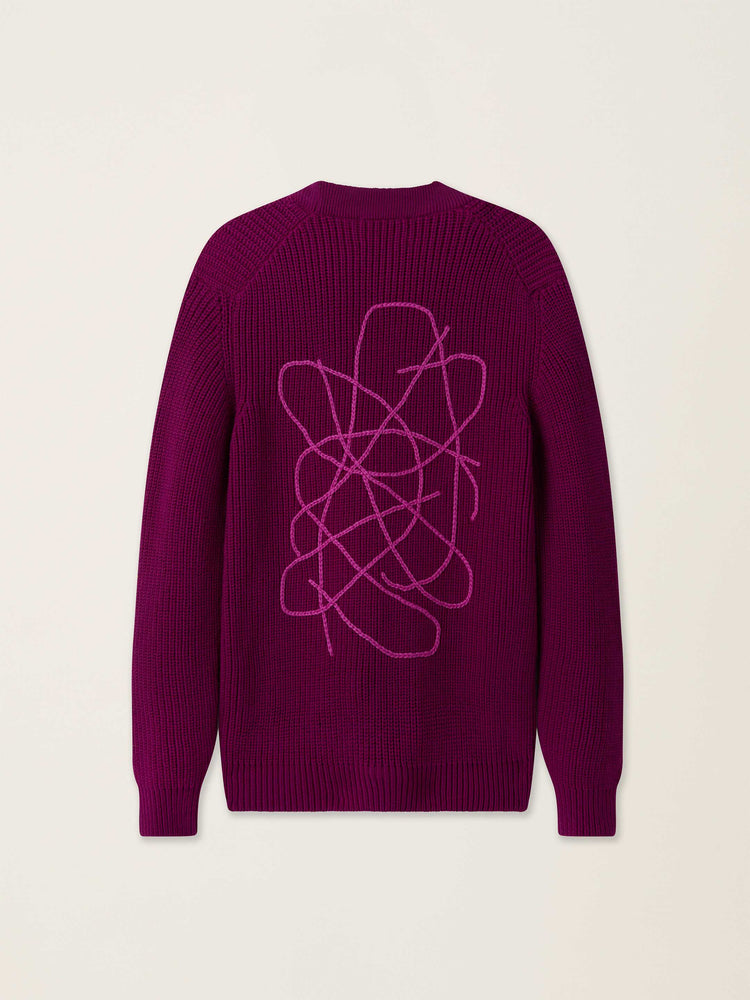 The Smit Mark Cardigan Royal Purple Image