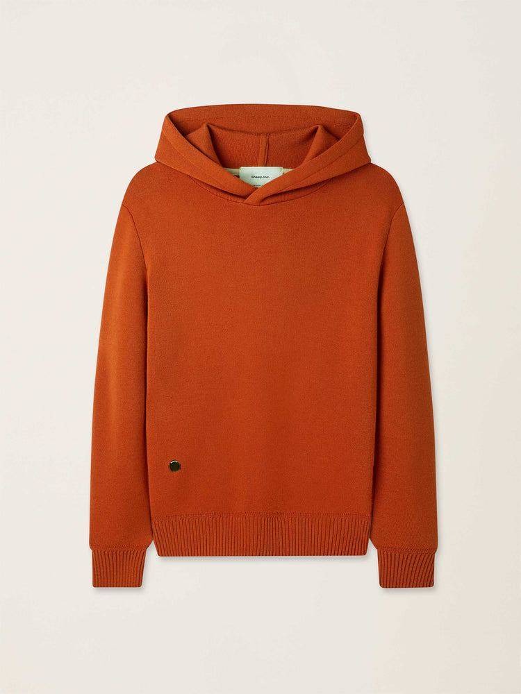 The Signature Merino Hoodie Burnt Orange Image